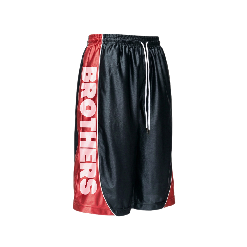 AND1 SPORTS SHORTS BLACK/RED