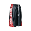 AND1 SPORTS SHORTS BLACK/RED