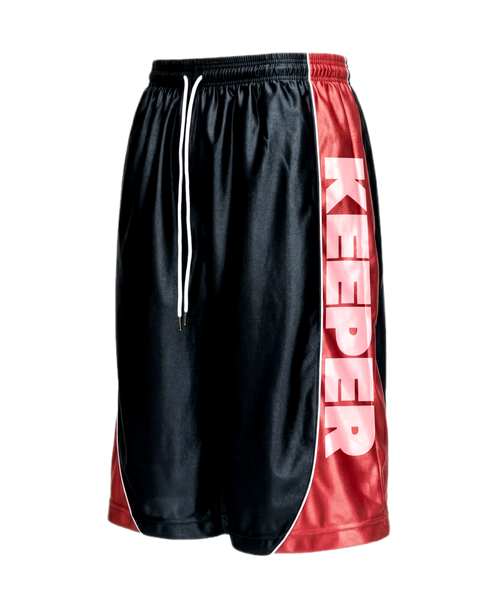 AND1 SPORTS SHORTS BLACK/RED